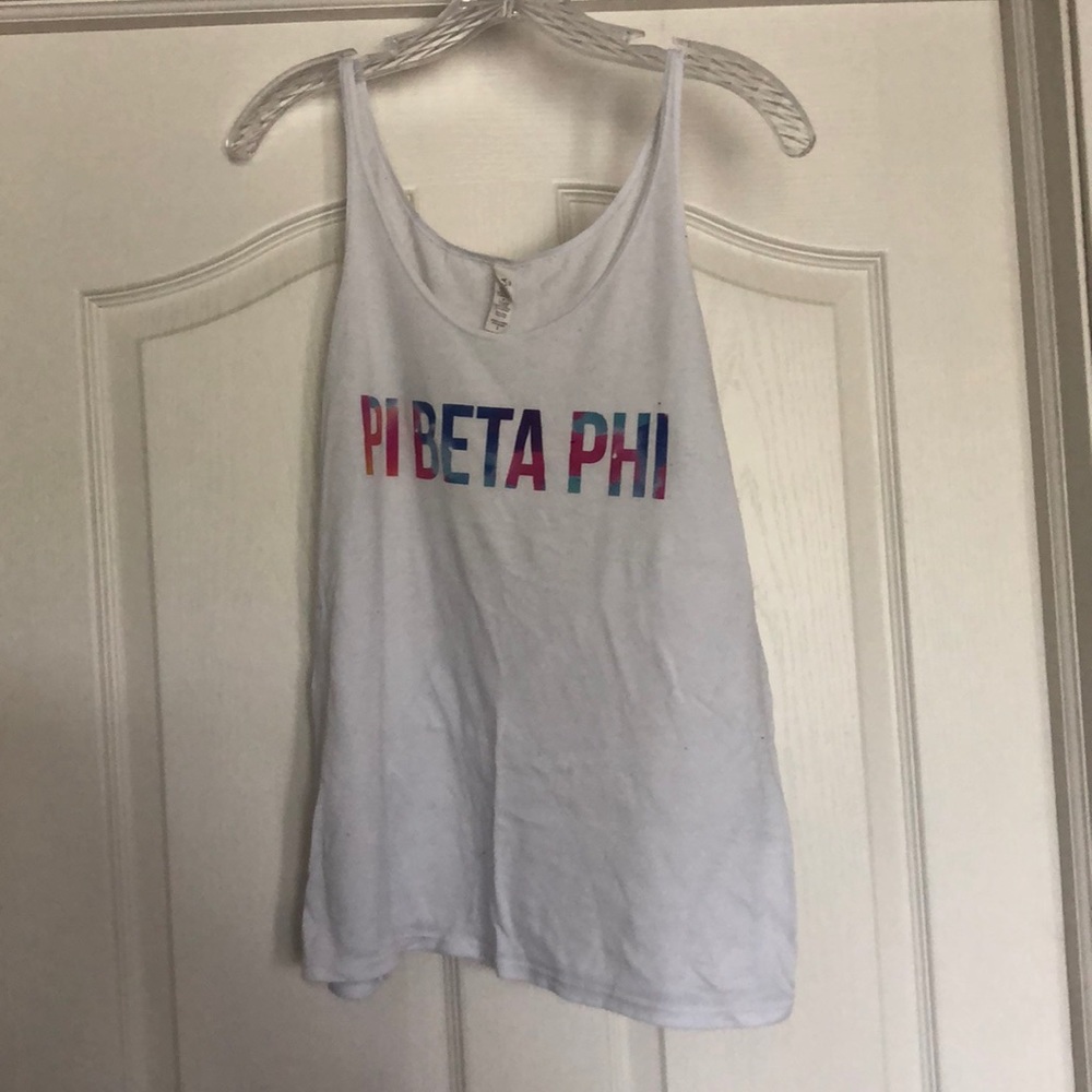 Plain white Pi Beta Phi Sorority tank